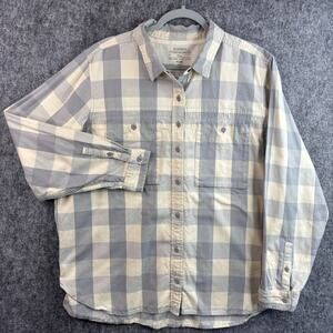 REI Cooperative Women's Button-Up Shirt Gray Casual Outdoor Size 2XL
